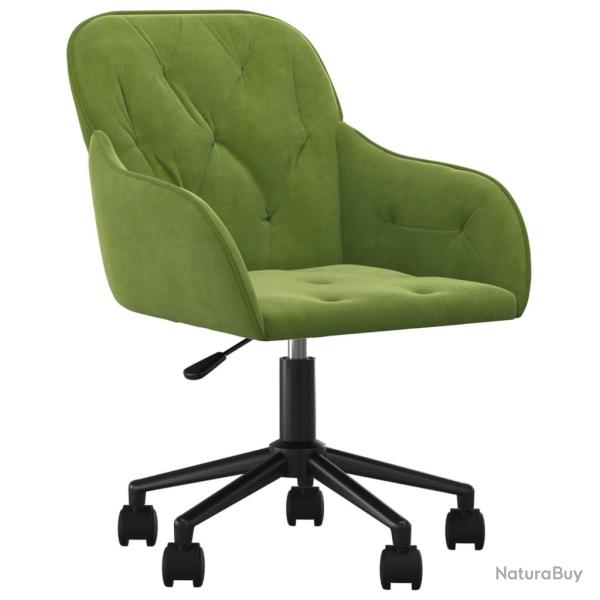 Chaise fauteuil si�ge pivotante de bureau informatique �tude clair velours vert 02_0024184