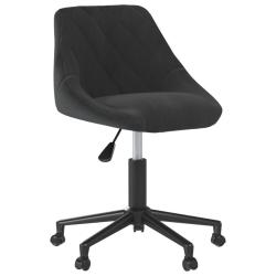 Chaise fauteuil si&egrave;ge pivotante de bureau informatique &eacute;tude velours noir 02_0024168