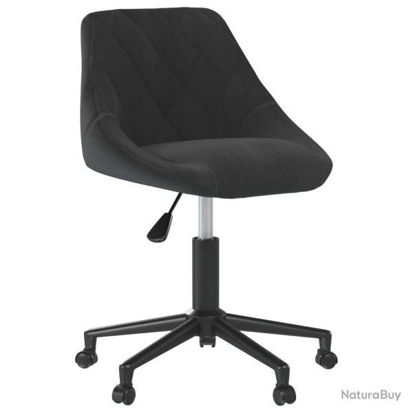 Chaise fauteuil si�ge pivotante de bureau informatique �tude velours noir 02_0024168
