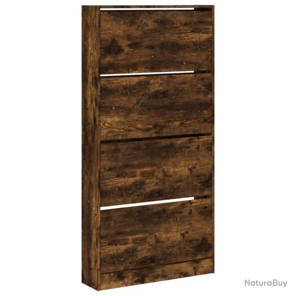 Armoire � chaussures range chaussures rangement meuble entr�e couloir salon 4 tiroirs rabattables f