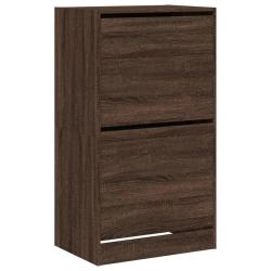 Armoire &agrave; chaussures range chaussures rangement meuble entr&eacute;e couloir salon 2 tiroirs rabattables m