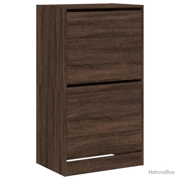 Armoire � chaussures range chaussures rangement meuble entr�e couloir salon 2 tiroirs rabattables m