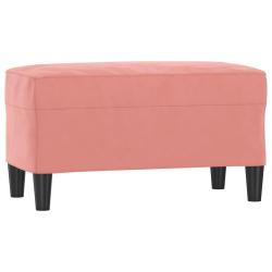 Banc banquette 70 x 35 x 41 cm velours rose 02_0010615