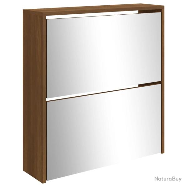 Armoire � chaussures range chaussures rangement meuble entr�e couloir salon miroir � 2 niveau x 63