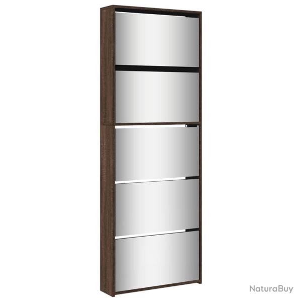 Armoire � chaussures range chaussures rangement meuble entr�e couloir salon miroir 5niveau x 63 x 1