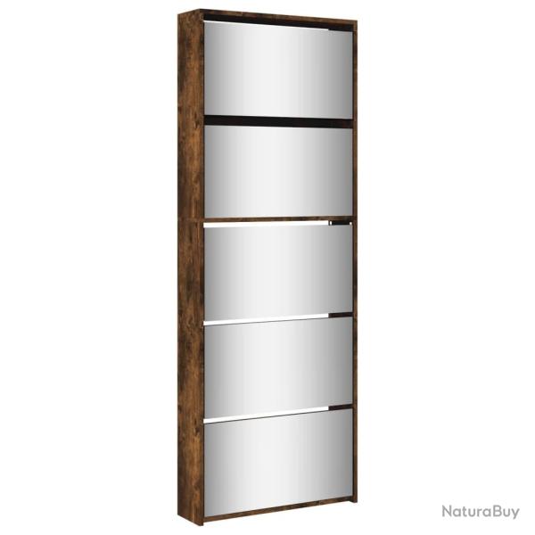 Armoire � chaussures range chaussures rangement meuble entr�e couloir salon miroir 5 niveau x 63 x
