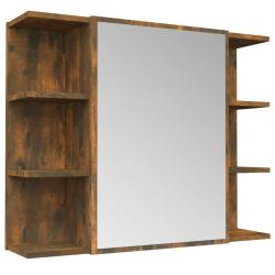 Armoire &agrave; miroir de salle de bain 80 x 20,5 x 64 cm bois ch&ecirc;ne 02_0006724