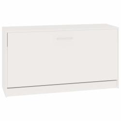 Banc &agrave; chaussures bottes commode &eacute;tag&egrave;re meuble entr&eacute;e rangement brillant 80 x 24 x 45 cm bois d'in