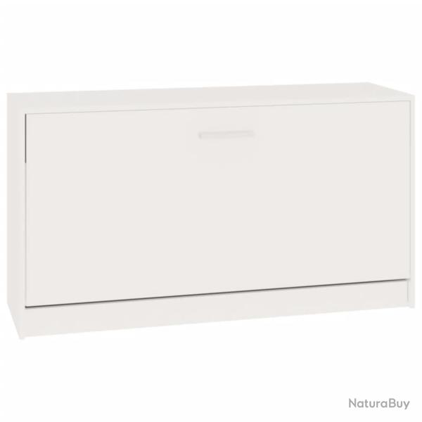 Banc � chaussures bottes commode �tag�re meuble entr�e rangement brillant 80 x 24 x 45 cm bois d'in