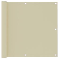&Eacute;cran de balcon brise pare vue protection confidentialit&eacute; 90 x 500 cm tissu oxford cr&egrave;me 02_0010152