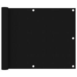 &Eacute;cran de balcon brise pare vue protection confidentialit&eacute; 75 x 600 cm tissu oxford noir 02_0010275