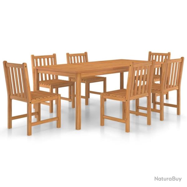 Ensemble de salle � manger de jardin meuble ext�rieur 7 pi�ces bois de teck solide 02_0013942
