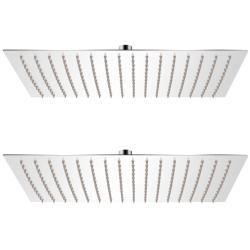 Lot de 2 pommes de douche plongeante rectangle 30x40 cm acier inoxydable 02_0002110