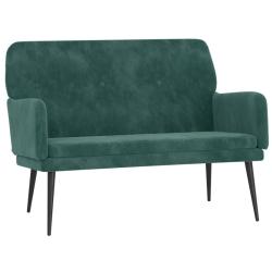 Banc banquette 108 x 79 x 79 cm velours vert fonc&eacute; 02_0010564