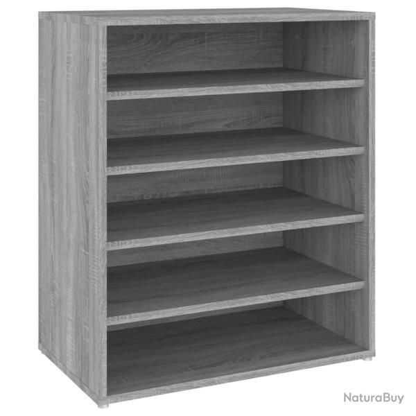 Meuble � chaussures sonoma 60 x 35 x 70 cm bois d'ing�nierie gris 02_0043429