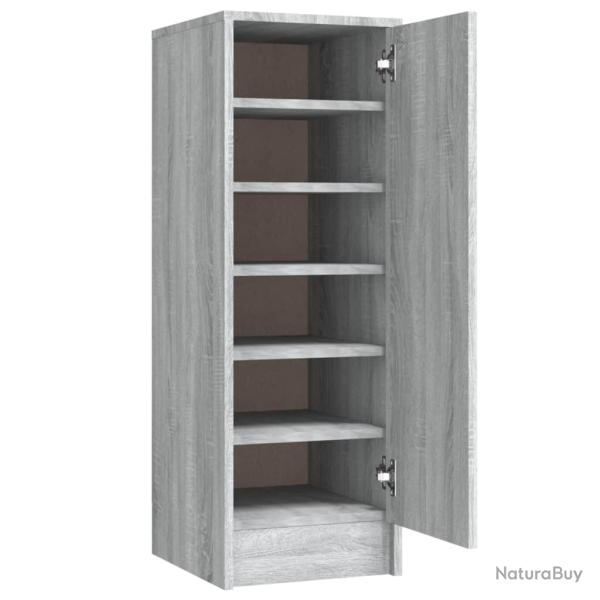 Meuble � chaussures sonoma 32 x 35 x 92 cm bois d'ing�nierie gris 02_0043424
