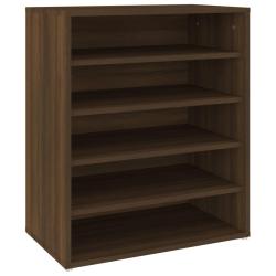 Meuble &agrave; chaussures 60 x 35 x 70 cm bois d'ing&eacute;nierie marron 02_0043408