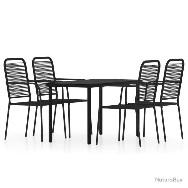 Ensemble de salle � manger de jardin meuble ext�rieur 5 pi�ces noir 02_0013885