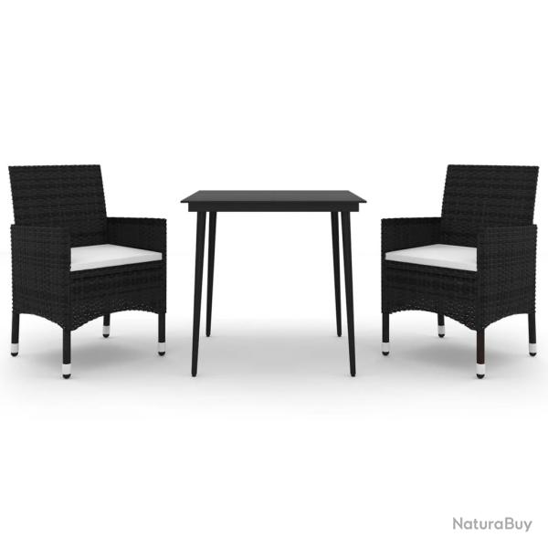 Mobilier � d�ner de jardin coussins 3 pi�ces r�sine tress�e verre 02_0014846