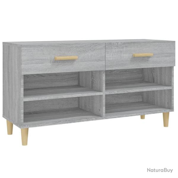 Meuble � chaussures sonoma 102 x 35 x 55 cm bois d'ing�nierie gris 02_0043418