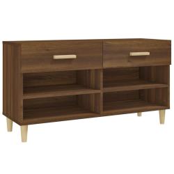 Meuble &agrave; chaussures 102 x 35 x 55 cm bois d'ing&eacute;nierie marron 02_0043379