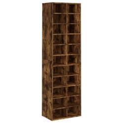 Meuble &agrave; chaussures 54 x 34 x 183 cm bois d'ing&eacute;nierie marron 02_0043398