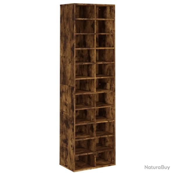 Meuble � chaussures 54 x 34 x 183 cm bois d'ing�nierie marron 02_0043398