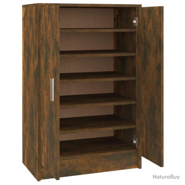 Meuble � chaussures 60 x 35 x 92 cm bois d'ing�nierie marron 02_0043410