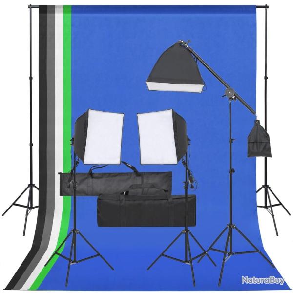 Kit de studio photo avec �clairage et toile de fond noir 02_0042418