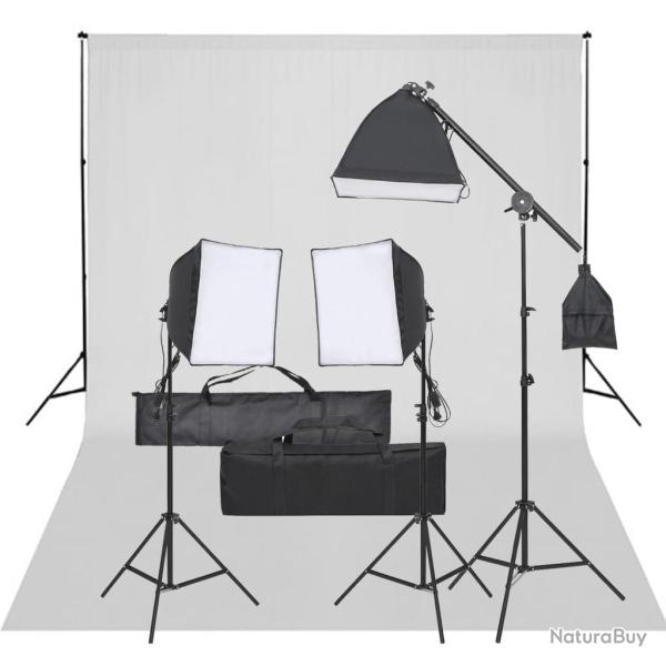 Kit de studio photo avec �clairage et toile de fond noir 02_0042408