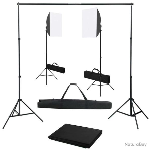 Kit de studio photo professionnel avec bo�tes � lumi�re et toile de fond 02_0001432