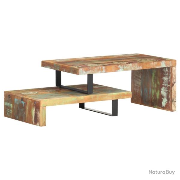 Ensemble de table basse lot de 2 bois de r�cup�ration massif marron 02_0042119