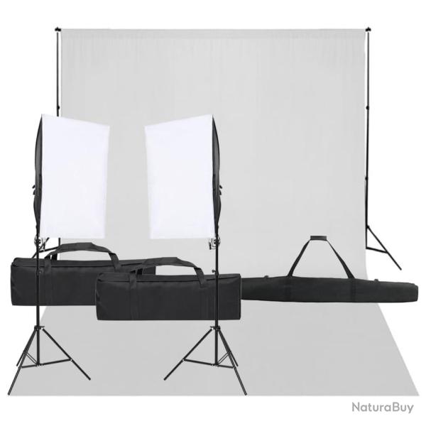 Kit de studio photo avec �clairage et toile de fond noir 02_0042429