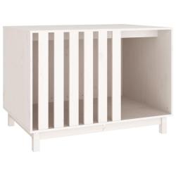 Niche pour chien 100 x 70 x 72 cm bois de pin massif blanc 02_0043435
