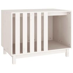 Niche pour chien 90 x 60 x 67 cm bois de pin massif blanc 02_0043459