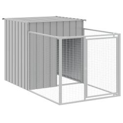 Niche pour chien avec cour clair 110 x 201 x 110 cm gris 02_0043490