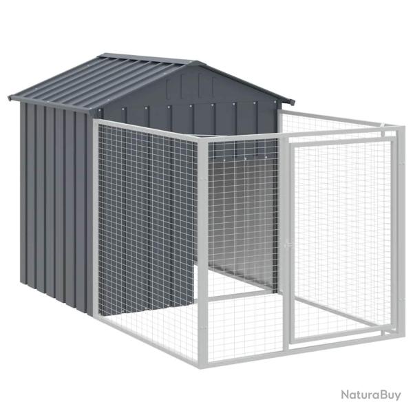 Niche pour chien avec cour 117 x 201 x 123 cm anthracite 02_0043468