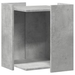 Meuble de bac &agrave; liti&egrave;re pour chat bois d'ing&eacute;nierie gris 02_0043321