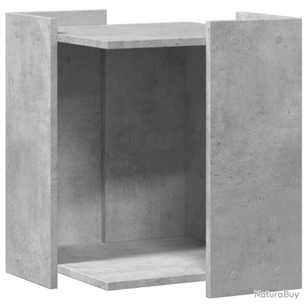 Meuble de bac � liti�re pour chat bois d'ing�nierie gris 02_0043321