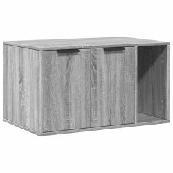 Meuble de bac &agrave; liti&egrave;re pour chat sonoma bois d'ing&eacute;nierie gris 02_0043337