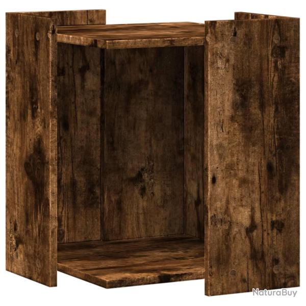 Meuble de bac � liti�re pour chat bois d'ing�nierie marron 02_0043317