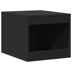 Meuble de bac &agrave; liti&egrave;re pour chat bois d'ing&eacute;nierie noir 02_0043325