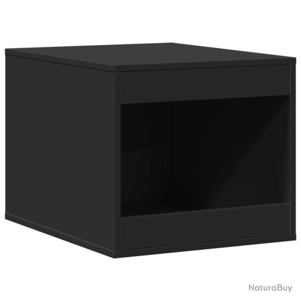Meuble de bac � liti�re pour chat bois d'ing�nierie noir 02_0043325