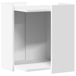 Meuble de bac &agrave; liti&egrave;re pour chat bois d'ing&eacute;nierie blanc 02_0043310