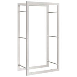 Portant de bois de chauffage 50 x 28 x 94 cm acier inoxydable Argent 02_0043717