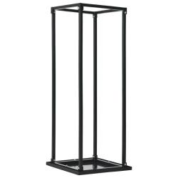 Portant de bois de chauffage avec base 37 x 37 x 113 cm acier noir 02_0043744