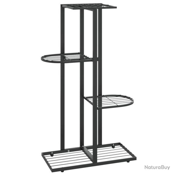 Support pour plantes meuble fleur 4 niveaux 43 x 22 x 76 cm m�tal noir 02_0045160