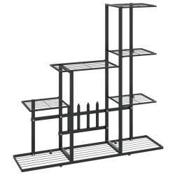 Support pour plantes meuble fleur 94,5 x 25 x 88 cm m&eacute;tal noir 02_0045169