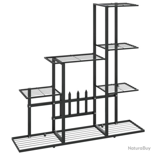 Support pour plantes meuble fleur 94,5 x 25 x 88 cm m�tal noir 02_0045169