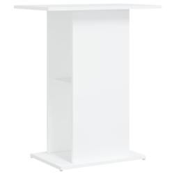 Support base pour aquarium armoire meuble 60,5 x 36 x 72,5 cm bois d'ing&eacute;nierie blanc 02_0045061